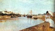 Berthe Morisot The Harbor at Lorient oil on canvas